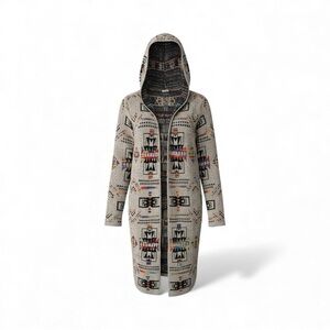 Northern Angel Aztec Hooded Open Front Cardigan Size S
